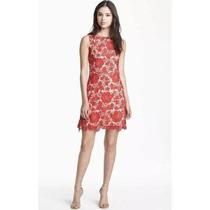 Label by Five Twelve Neiman Marcus Sz 10 Red Lace Crochet Dress Formal Cocktail